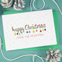 Personalised Rainbow Baubles Christmas Cards, thumbnail 3 of 4