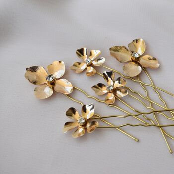 Floral Wedding Hair Pin Set, 6 of 8