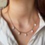 Dainty Gold 18 K Pearl Choker Necklace, thumbnail 3 of 6
