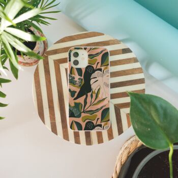 Pink Tropical Biodegradable Phone Case, 7 of 9