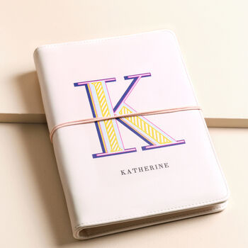 Personalised Initial Vegan Leather Refillable Notebook, 3 of 10