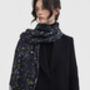 Wilderness Black Tassel Scarf, thumbnail 2 of 6