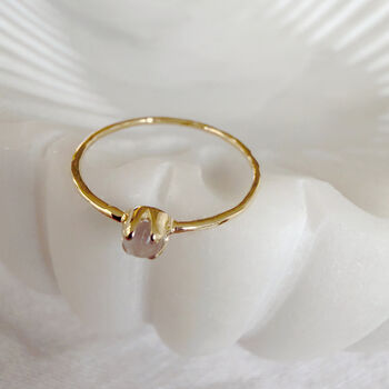 Delicate Rose Quartz Stacking Ring, 2 of 10