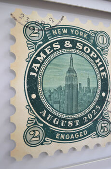 Personalised 'Postage Stamp' Special Occasion Print, 7 of 9