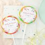 Muted Watercolour Wedding Favour Giant Lollipops, thumbnail 1 of 3
