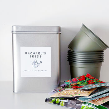 Personalised Garden Seed Storage Tin, 9 of 12