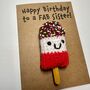 Personalised Fab Lolly Crochet Birthday Card Handmade, thumbnail 9 of 10