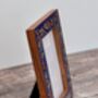 Hand Painted Navy And Gold Patterned Small Photo Frame, thumbnail 3 of 4