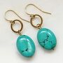 Turquoise And Circle Earrings, thumbnail 2 of 8