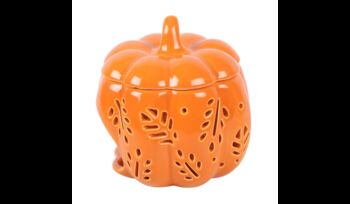 Autumn Home Decor Orange Pumpkin Oil Burner, 3 of 5