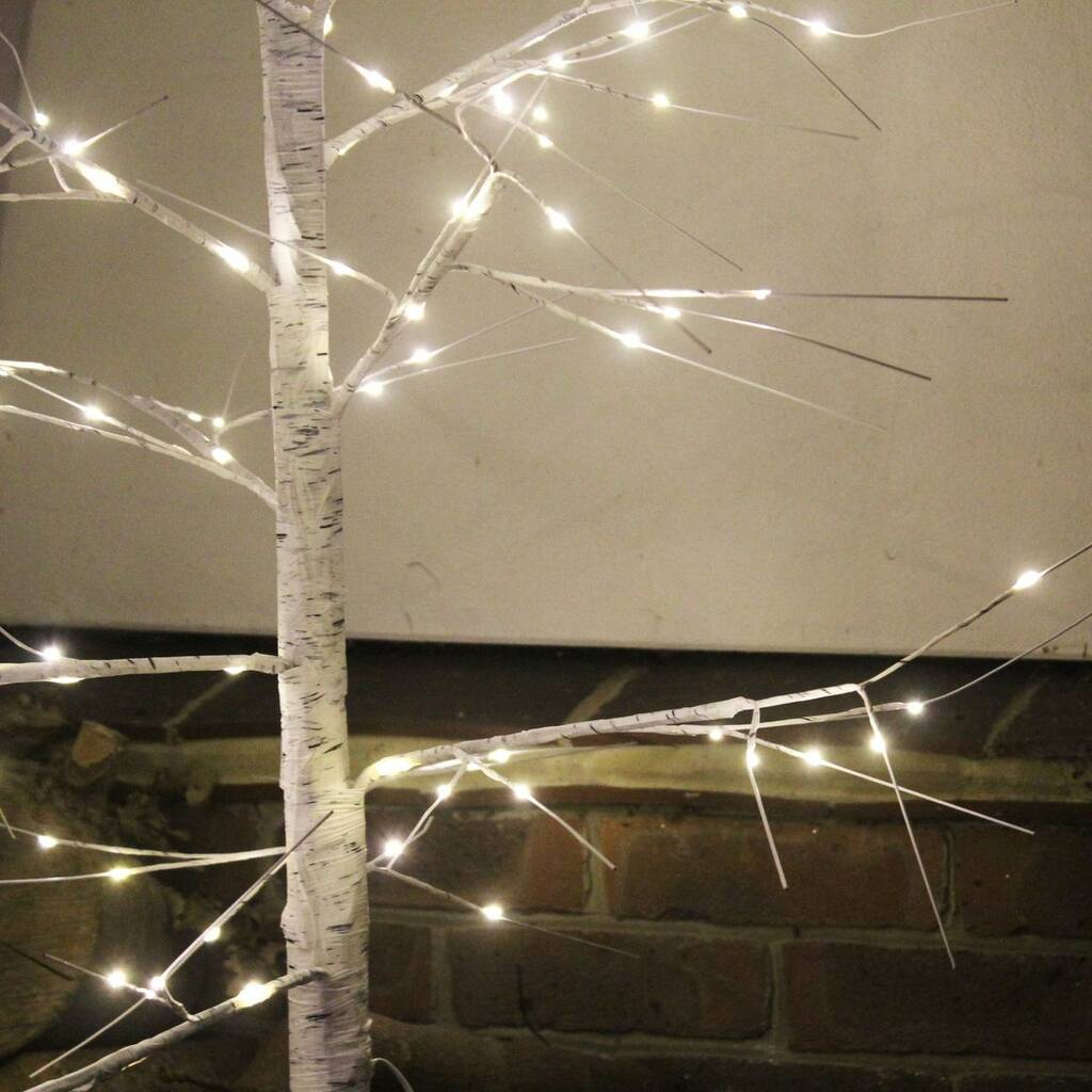 White Birch Led Christmas Tree By Lime Tree London | notonthehighstreet.com