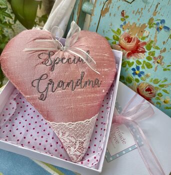 Silk Lavender Heart, 3 of 10