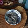 Personalised 10th Anniversary Gift, Aluminium Hammered Dish. Trinket Dish For Rings, thumbnail 1 of 10