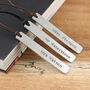 Personalised Teachers Gift Pewter And Leather Bookmark, thumbnail 9 of 10
