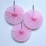 Tissue Paper Fan Decorations Pink Or Red, thumbnail 4 of 8