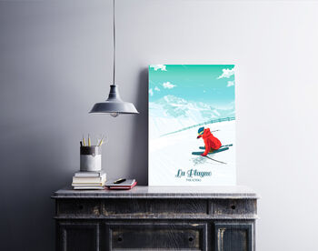 La Plagne Ski Resort France Travel Poster Art Print, 4 of 6