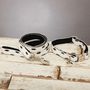 The Balmoral Black And Cream Tree Collar And Lead Set, thumbnail 2 of 6