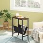 Narrow Side Bedside Table End Table With Black Sling, thumbnail 1 of 7