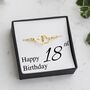 18th Birthday Bracelet For Her, Two Hearts Bracelet, Sterling Silver Personalised Gift, thumbnail 1 of 7