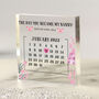 Personalised Nanny Calendar Acrylic Keepsake Gift, thumbnail 1 of 2