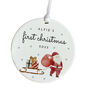 Personalised First Christmas Ceramic Ornament, thumbnail 2 of 7