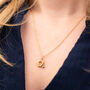 Textured Birthstone Initial Necklace, thumbnail 4 of 11
