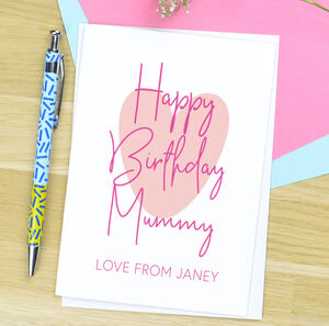 Mummy Birthday Card By Pink and Turquoise