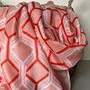 Hexagon Print Scarf In Pink, thumbnail 2 of 3