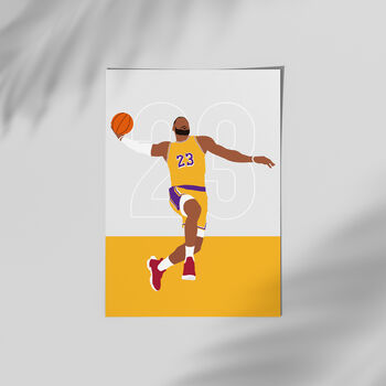 Le Bron James Lakers Basketball Poster, 3 of 4