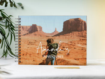 Personalised Wooden Photo Album Scrapbook, 8 of 10