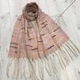 Colourful Weave And Foil Winter Scarf, thumbnail 2 of 7