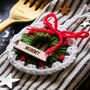Personalised Christmas Wreath Place Setting, thumbnail 1 of 3