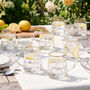 Set Of Four Gold Rimmed Clear Glass Mug, thumbnail 1 of 5