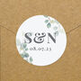 Personalised Botanical Initial Sticker Set, thumbnail 3 of 4