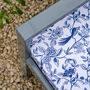 Exotic Birds Blue Water Resistant Garden Bench Seat Pad, thumbnail 6 of 6