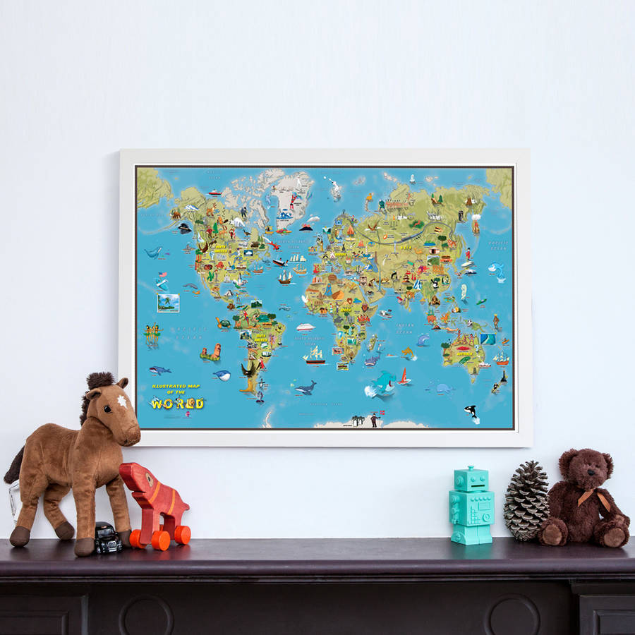 Kids Cartoon Map Of The World, 1 of 6
