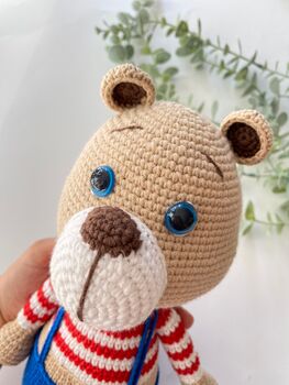 Cute Organic Handmade Teddy Bear For Babies And Kids, 8 of 8