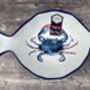 Fish Shaped Bowl With A Crab Design, thumbnail 2 of 3