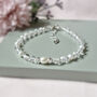 Sterling Silver And Natural Quartz Gemstone Bracelet, April Birthstone Gift, thumbnail 1 of 4