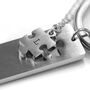 Personalised Puzzle Piece Necklace And Keyring Set, thumbnail 4 of 5
