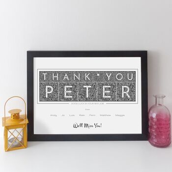 Personalised Retirement Print With Names, 3 of 12