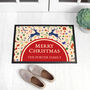 Personalised Festive Reindeer Christmas Indoor Doormat, thumbnail 2 of 4