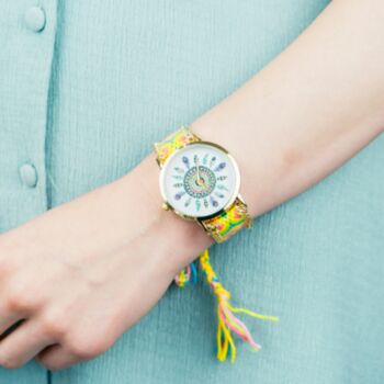 Boho Blue Mandala Bracelet Wrist Watch For Women, 5 of 5