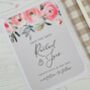 Pink And Sage Personalised Save The Date Card, thumbnail 3 of 3