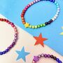 Rainbow Star Bead Bracelet, thumbnail 7 of 8