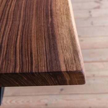 Garnet Walnut Live Edge Dining Table With Spider Legs, 4 of 5