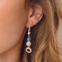 Lakshmi Turquoise Drop Earrings Silver Or Gold Plated, thumbnail 1 of 10