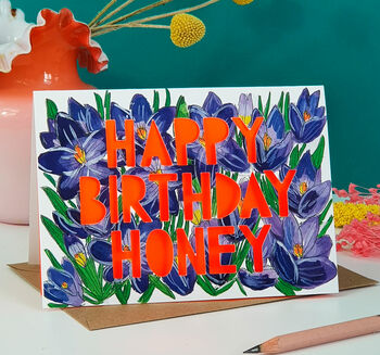 Neon Floral Papercut Birthday Four Pack, 5 of 5