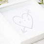 Carved Heart Personalised Framed Print, thumbnail 6 of 6