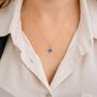 Personalised Gold Plated Sterling Silver September Sapphire Birthstone Necklace, thumbnail 2 of 10